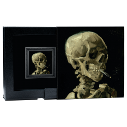 TREASURES OF WORLD PAINTING DARK EDITION VAN GOGH - SKELETON WITH BURNING CIGARETTE 1 OZ 1000 FRANCS CAMEROON 2025