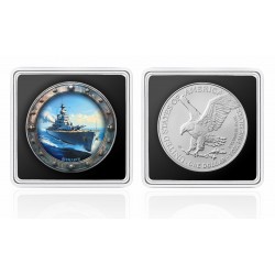 BISMARCK - FAMOUS SHIPS 1 OZ 1 DOLLAR UNITED STATES OF AMERICA SILVER COIN 2025