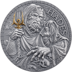 HADES THE GREEK MYTHOLOGY 2 OZ SILVER COIN 2000 FRANCS CAMEROON 2025