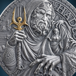 HADES THE GREEK MYTHOLOGY 2 OZ SILVER COIN 2000 FRANCS CAMEROON 2025