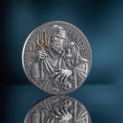 HADES THE GREEK MYTHOLOGY 2 OZ SILVER COIN 2000 FRANCS CAMEROON 2025