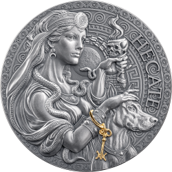 HEKATE MITOLOGIA GRECKA 2 OZ SREBRNA MONETA 2000 FRANCS KAMERUN 2025