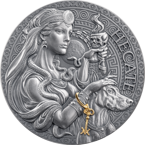 HECATE THE GREEK MYTHOLOGY 2 OZ SILVER COIN 2000 FRANCS CAMEROON 2025
