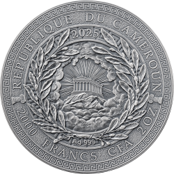 HEKATE MITOLOGIA GRECKA 2 OZ SREBRNA MONETA 2000 FRANCS KAMERUN 2025