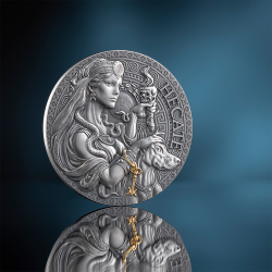 HEKATE MITOLOGIA GRECKA 2 OZ SREBRNA MONETA 2000 FRANCS KAMERUN 2025