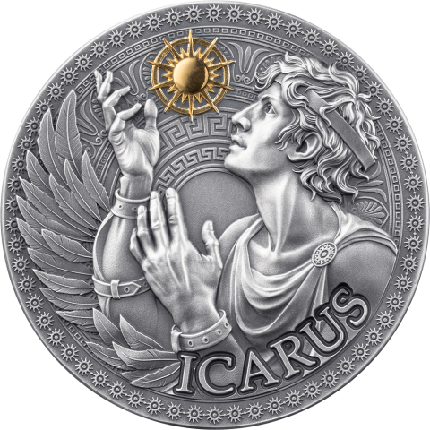 IKAR GRECKA MITOLOGIA 1 OZ SILVER COIN 1000 FRANCS CAMEROON 2025