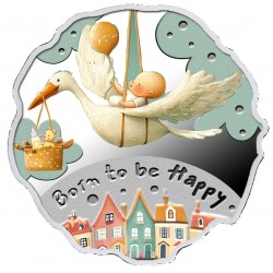 BĄDŹ SZCZĘŚLIWY BORN TO BE HAPPY 16,81 g. 500 FRANCS SILVER COIN CAMEROON 2025