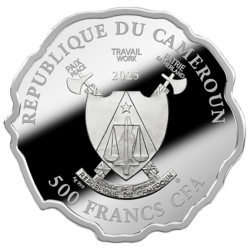 BĄDŹ SZCZĘŚLIWY BORN TO BE HAPPY 16,81 g. 500 FRANCS SILVER COIN CAMEROON 2025