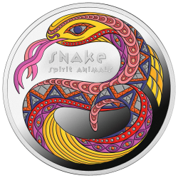 SNAKE - SPIRIT ANIMALS 17,5 g. 1 DOLLAR SILVER COIN NIUE 2025