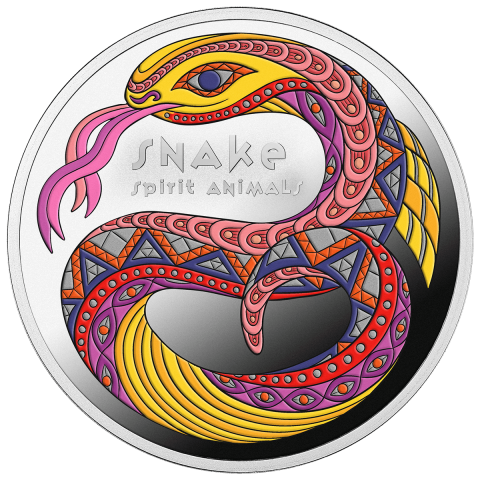 SNAKE - SPIRIT ANIMALS 17,5 g. 1 DOLLAR SILVER COIN NIUE 2025