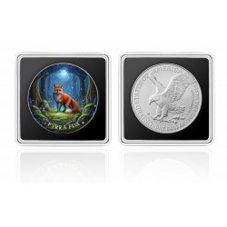 FYRRA FOX - FOREST TOTEMS 1 OZ 1 DOLLAR UNITED STATES OF AMERICA SILVER COIN 2025