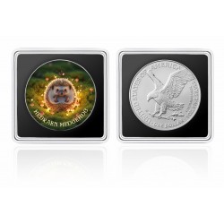 HEDRAEN HEDGEHOG - FOREST TOTEMS 1 OZ 1 DOLLAR UNITED STATES OF AMERICA SILVER COIN 2025