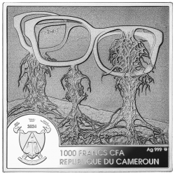 STREETCAR ZDZISLAW BEKSINSKI 1 OZ 1000 FRANCS SILVER COIN CAMEROON 2024