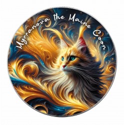 MYRANOVA THE MAINE COON - NEBULA CATS 1 OZ 1 DOLLAR SILVER COIN USA 2025