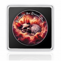 DUSKARA THE DEVON REX - NEBULA CATS 1 OZ 1 DOLLAR SILVER COIN USA 2025