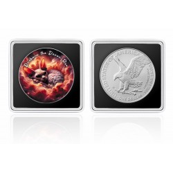 DUSKARA THE DEVON REX - NEBULA CATS 1 OZ 1 DOLLAR SILVER COIN USA 2025