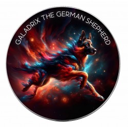 GALADRIX THE GERMAN SHEPHERD - NEBULA DOGS 1 OZ 1 DOLLAR SILVER COIN USA 2025
