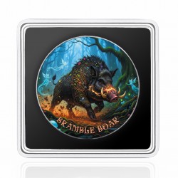 BRAMBLE BOAR - DZIK- LEŚNE TOTEMY II 1 OZ 1 DOLAR STANY ZJEDNOCZONE AMERYKI SREBRNA MONETA 2025