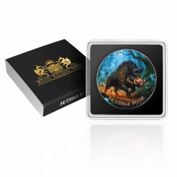 BRAMBLE BOAR - DZIK- LEŚNE TOTEMY II 1 OZ 1 DOLAR STANY ZJEDNOCZONE AMERYKI SREBRNA MONETA 2025