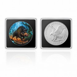 BRAMBLE BOAR - DZIK- LEŚNE TOTEMY II 1 OZ 1 DOLAR STANY ZJEDNOCZONE AMERYKI SREBRNA MONETA 2025
