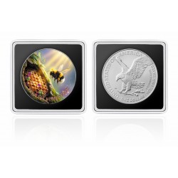 BRENARI BUMBLEBEE - PSZCZOŁA -FOREST TOTEMS II 1 OZ 1 DOLLAR UNITED STATES OF AMERICA SILVER COIN 2025
