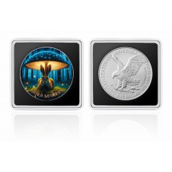 LIORA LEVERET- ZAJĄC - LEŚNE TOTEMY II 1 OZ 1 DOLLAR UNITED STATES OF AMERICA SILVER COIN 2025