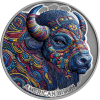 PATTERNS OF THE WORLD AMERICAN BISON 2 OZ 2000 FRANCS SILVER COIN CAMEROON 2025