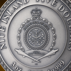 APOLLO DIVINE FACES OF THE SUN 3 OZ 5 DOLLARS SILVER COIN NIUE 2025