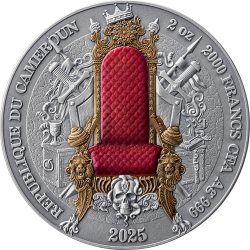 IMPERIUM FRANCUSKIE 2 OZ 2000 FRANCS SREBRNA MONETA KAMERUN 2025