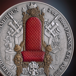 IMPERIUM FRANCUSKIE 2 OZ 2000 FRANCS SREBRNA MONETA KAMERUN 2025
