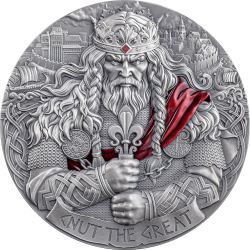 KING CNUT THE GREAT THE WAY TO VALHALLA 2 OZ 2000 FRANCS SILVER COIN CAMEROON 2025