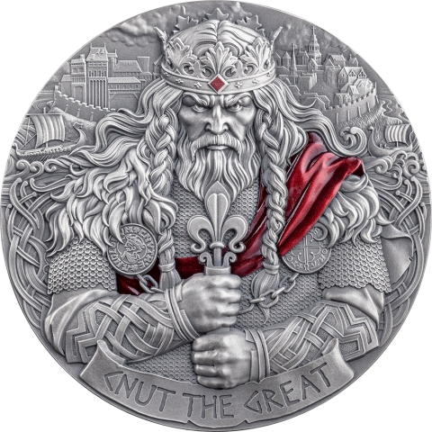 KING CNUT THE GREAT THE WAY TO VALHALLA 2 OZ 2000 FRANCS SILVER COIN CAMEROON 2025