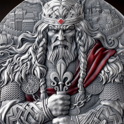 KING CNUT THE GREAT THE WAY TO VALHALLA 2 OZ 2000 FRANCS SILVER COIN CAMEROON 2025