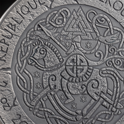 KING CNUT THE GREAT THE WAY TO VALHALLA 2 OZ 2000 FRANCS SILVER COIN CAMEROON 2025