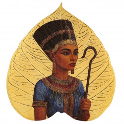 NEFERTITI - NEFRETETE - LIŚCIE NILU LEAVES OF THE NILE - 1 OZ 1 DOLLAR SILVER COIN NIUE 2025