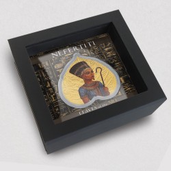 NEFERTITI - NEFRETETE - LIŚCIE NILU LEAVES OF THE NILE - 1 OZ 1 DOLLAR SILVER COIN NIUE 2025