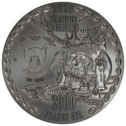 BARON SAMEDI 2 OZ 2000 FRANCS SREBRNA MONETA KAMERUN 2025