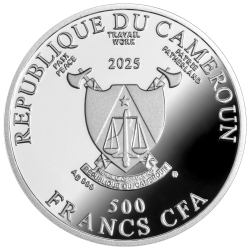 WINNERS TAKE ALL 17,5 G 500 CFA FRANCS SILVER COIN CAMEROON 2025
