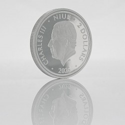 SŁOWACKI ORZEŁ MENNICA CZESKA 1 OZ 2 DOLARY SREBRNA MONETA NIUE 2025