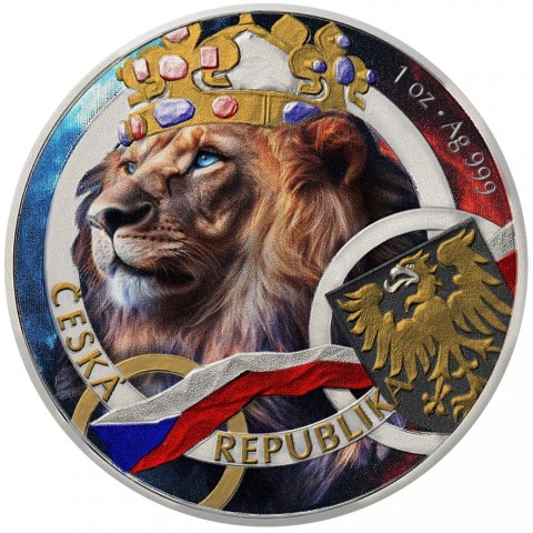CZECH LION CZECH MINT 1 OZ 2 DOLLARS SILVER COIN NIUE 2025
