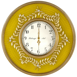 ZŁOTY ZEGAR STOŁOWY FABERGE ART 1 OZ 1 DOLLAR SILVER COIN GOLD PLATED NIUE 2024