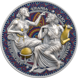 THE NINE MUSES - CLIO & URANIA - 2 OZ 2000 FRANCS SILVER COIN CAMEROON 2026