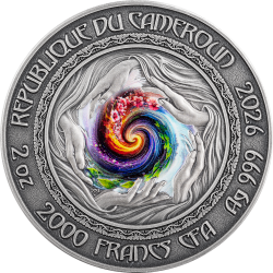 DRYAD - NATURE SPIRITS 2 OZ 2000 FRANCS SILVER COIN CAMEROON 2026