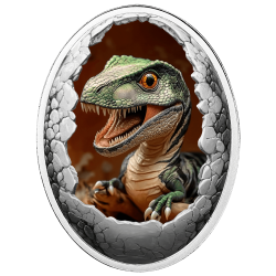 DINOSAURIA – TYRANNOSAURUS REX 16,81 GRAMM 500 FRANCS SILVER COIN CAMEROON 2025