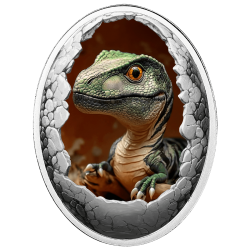 DINOSAURIA – TYRANNOSAURUS REX 16,81 GRAMM 500 FRANCS SILVER COIN CAMEROON 2025