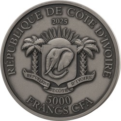PHOENIX FENIKS EDITION SIGNATURE DE GREEF 2 x 5 OZ 5000 FRANCS IVORY COAST 2025