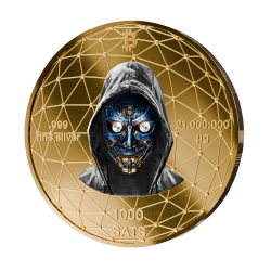 SATOSHI BITCOIN BTC USA 2025 21 GRAMM SILVER MEDAL 1000 SATOSHI 2025