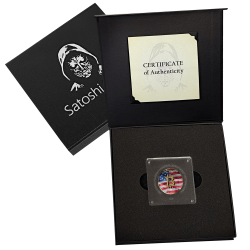SATOSHI BITCOIN BTC USA 2025 21 GRAMM SILVER MEDAL 1000 SATOSHI 2025