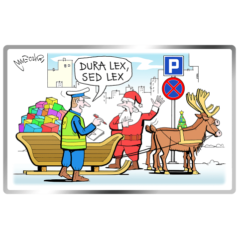 ANDRZEJ MLECZKO SANTA CLAUS ON DUTY 17,5 G. 500 FRANCS SILVER COIN CAMEROON 2025