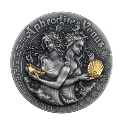 GODDESSES APHRODITE AND VENUS Strong and Beautiful 2 Oz Silver Coin 5$ Niue 2020